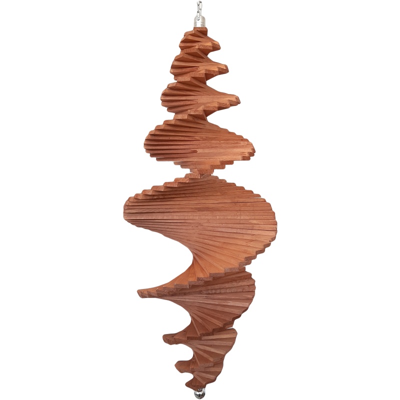 Drvena spirala za vjetar 80 cm
