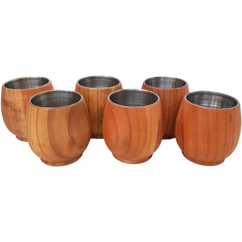 Drvene šalice male - set od 6 komada