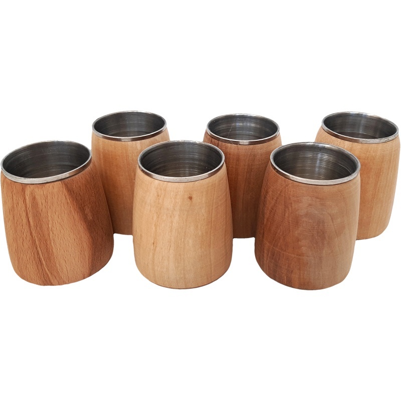 Drvene šalice male - set od 6 komada