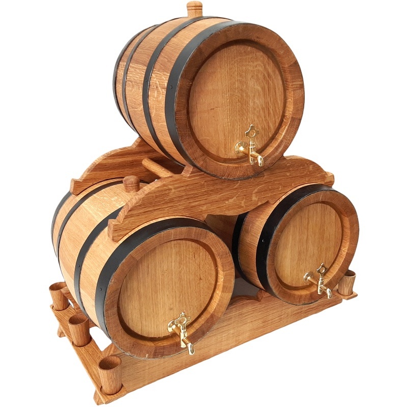 Set hrastovih bačvi od 10 l - 3 komada