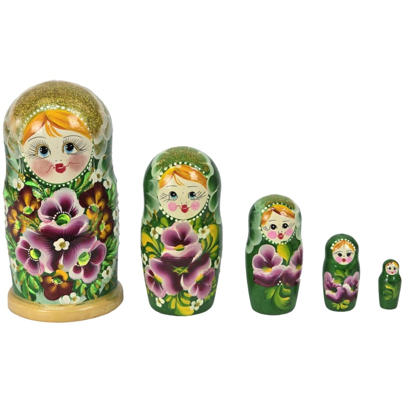 Originalna ruska matrjoška 18 cm, set od 5 komada