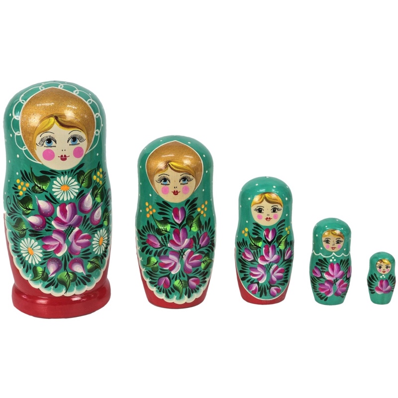Originalna ruska matrjoška 18 cm, set od 5 komada