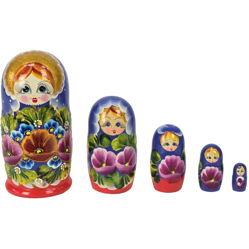 Originalna ruska matrjoška 18 cm, set od 5 komada