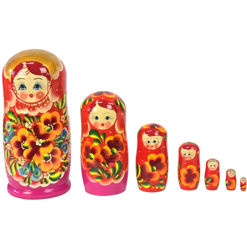 Originalna ruska matrjoška 22 cm, set od 7 komada