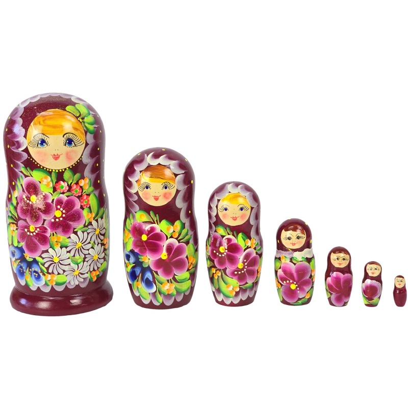 Originalna ruska matrjoška 22 cm, set od 7 komada