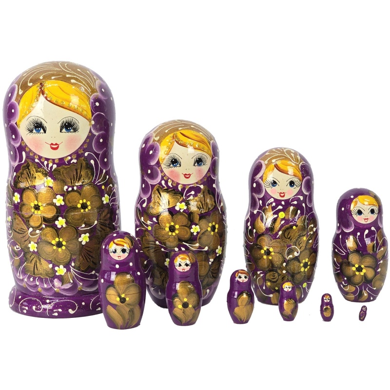 Originalna ruska matrjoška 26 cm, set od 10 komada