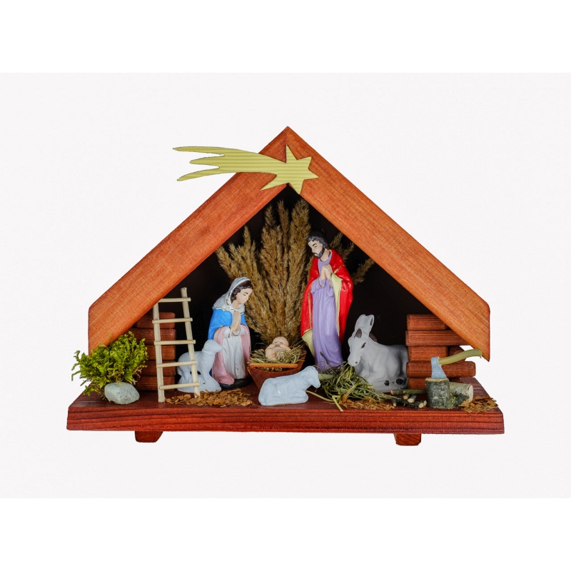 Ručno izrađene keramičke jaslice velike 22x12x30 cm