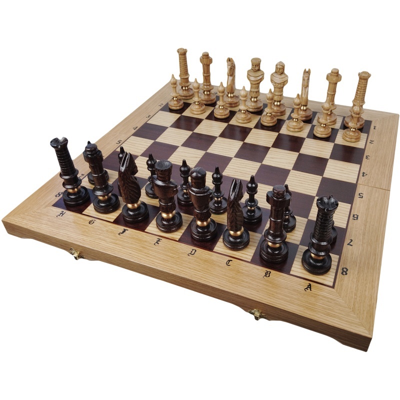 Drveni šahovski set ekskluzivno 62 x 62 cm
