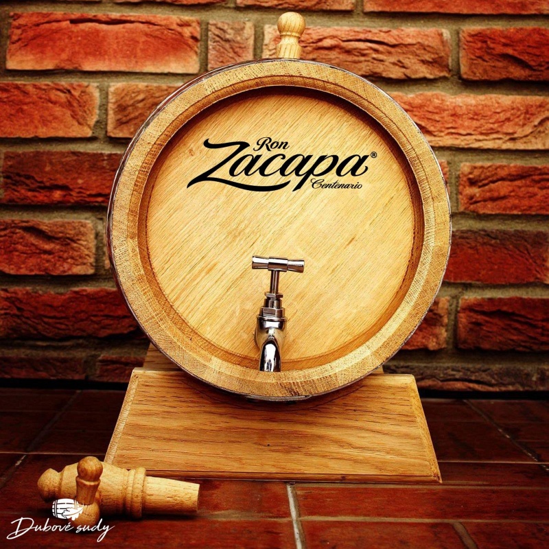 Ručno izrađena drvena bačva od hrasta Zacapa s točionikom i postoljem