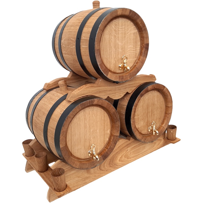 Set hrastovih bačvi od 5 l - 3 komada