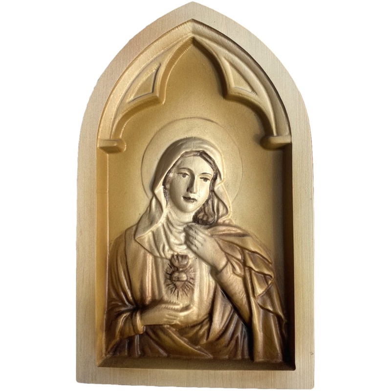 Drvena slika Djevice Marije 25x15 cm