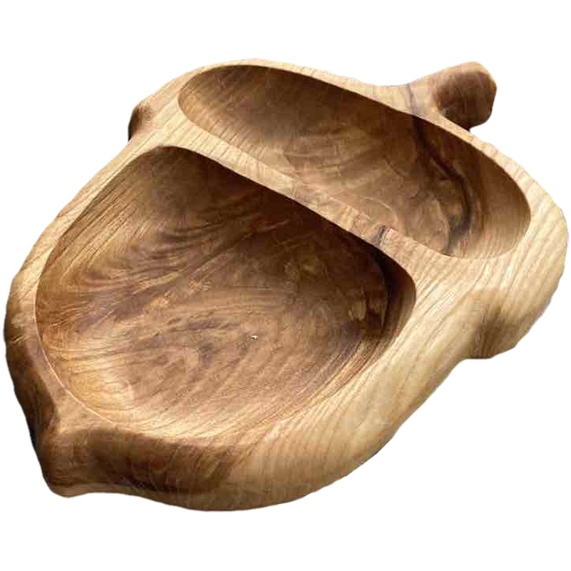 Drvena zdjela za orahe 20x14cm