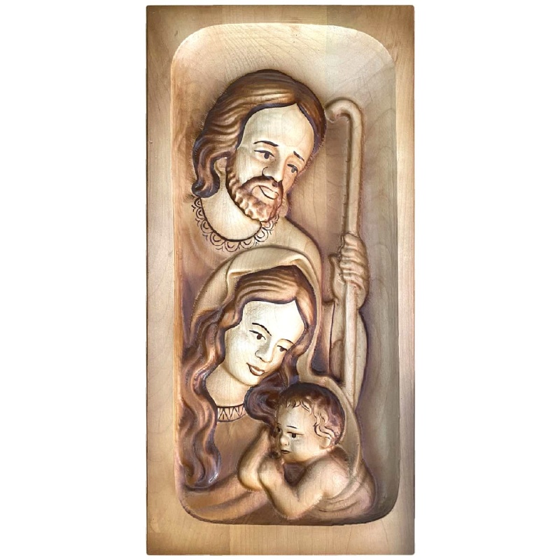 Drvena slika Svete Obitelji 20x42 cm