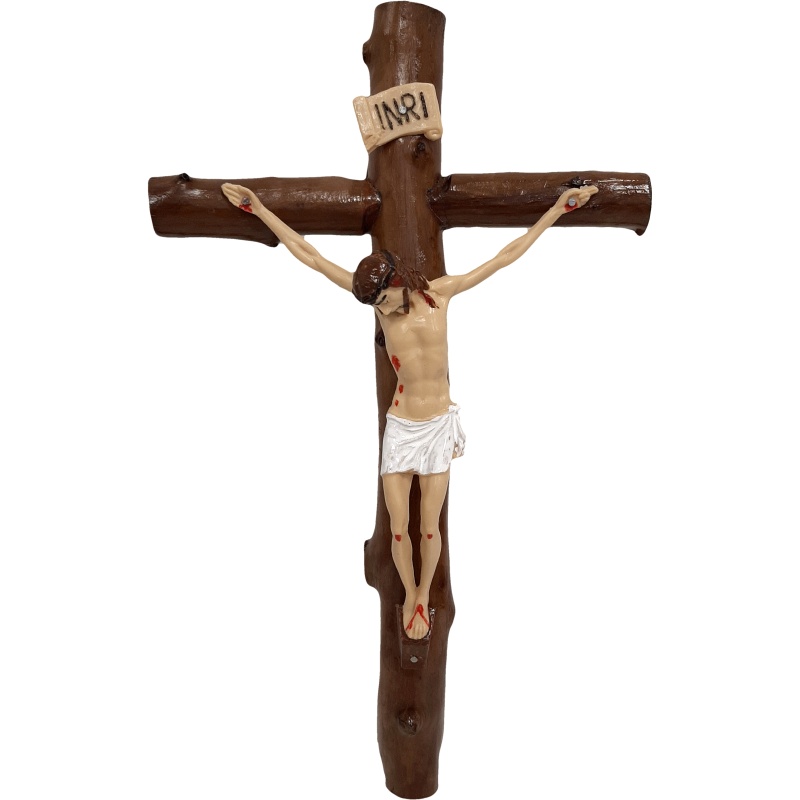 Drveni križ s Isusom INRI