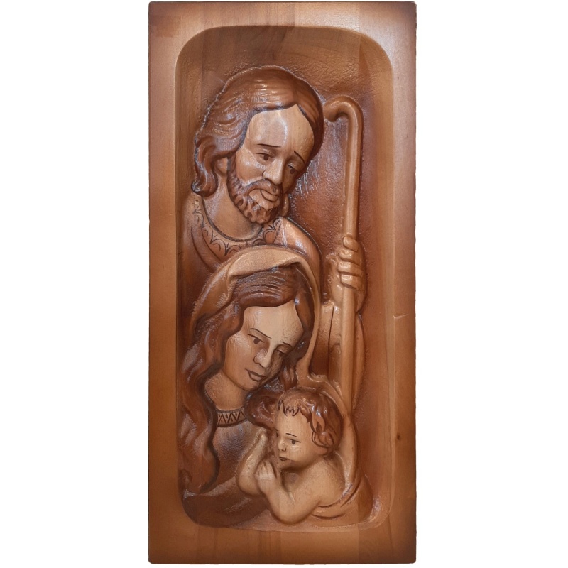 Drvena slika Svete Obitelji 42 x 20,5 cm