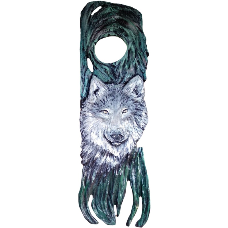 Drvena slika Wolf J