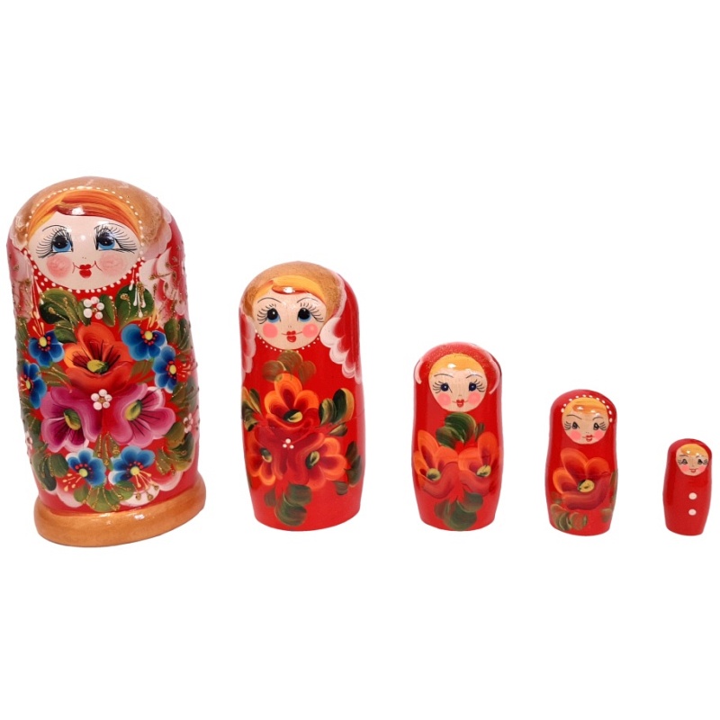 Originalna ruska matrjoška 18 cm, set od 5 komada