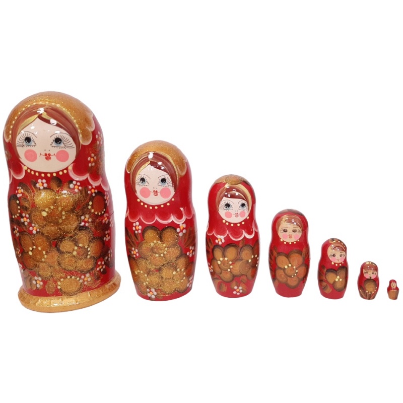 Originalna ruska matrjoška 22 cm, set od 7 komada